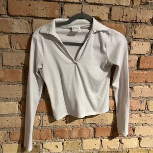 white crop top long sleeve size S